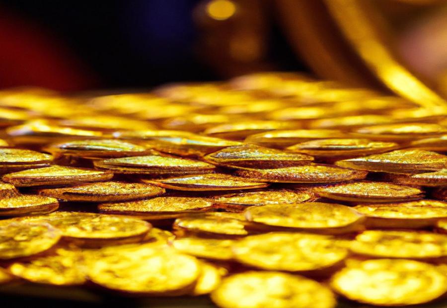 The value and expected prices of gold coins in the auction 