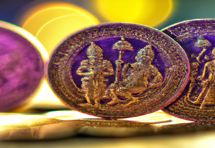 Gold Coins with Religious Depictions 